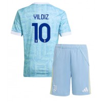 Stroje piłkarskie Juventus Kenan Yildiz #10 Koszulka Wyjazdowej dla dzieci 2025-26 Krótki Rękaw (+ szorty)